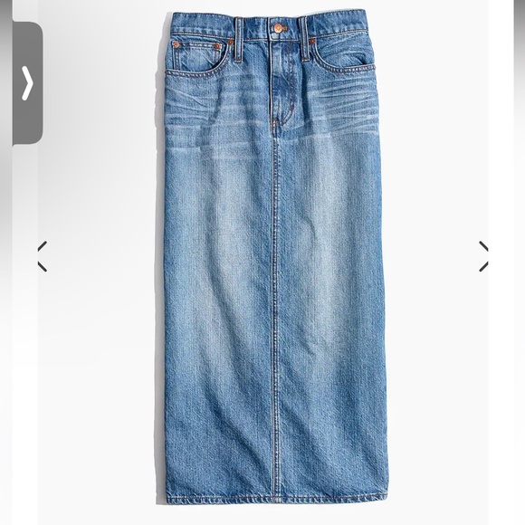 NWT Madewell midi Jean skirt - Picture 2 of 10
